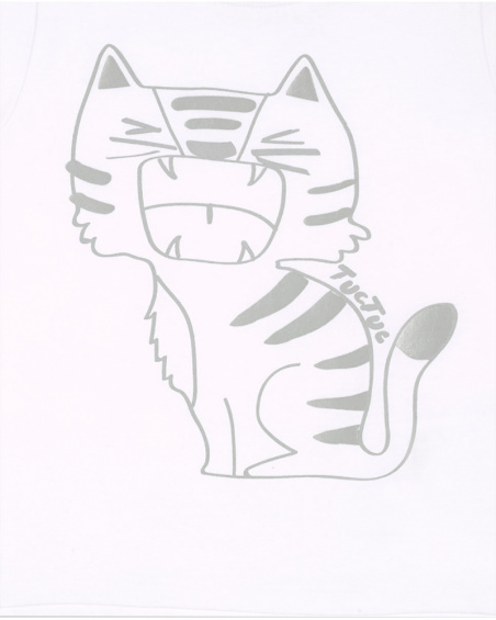 White knit T-shirt for boy Basics Baby