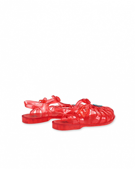 Red crab sandals for girl Juicy
