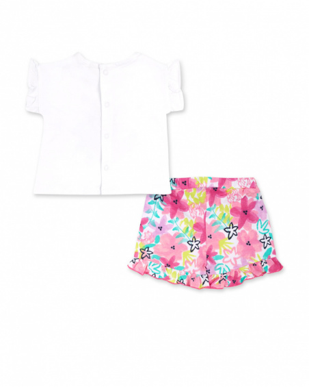 White knitted set for girl Time to plant