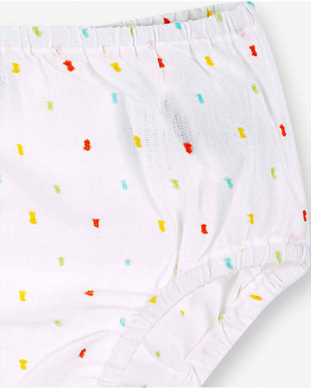 White poplin dress for girl Sunday