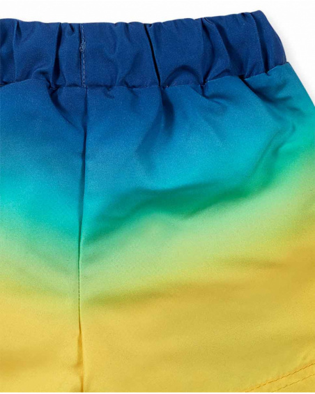 Blue and yellow bermuda shorts for boys Tiny Critters Blue and yellow bermuda shorts for boys Tiny Critters