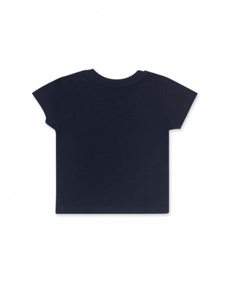 Blue knit T-shirt for boy Tiny Critters