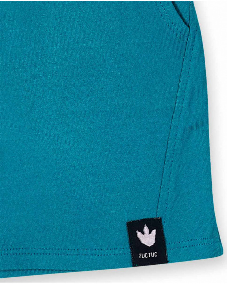 Green knit bermuda for boy Juicy Green knit bermuda for boy Juicy