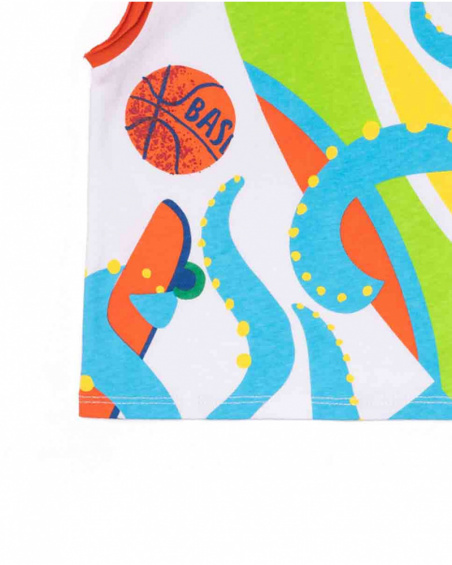 White knit tank top for boy Holidays