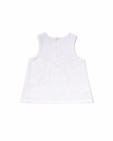 White knitted knot T-shirt for girl Holidays