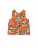 Red poplin t-shirt for girl Holidays