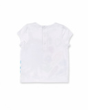 White knit T-shirt for girl Holidays