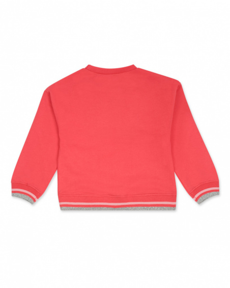 Red plush open sweatshirt for girl Really Sweet Red plush open sweatshirt for girl Really Sweet