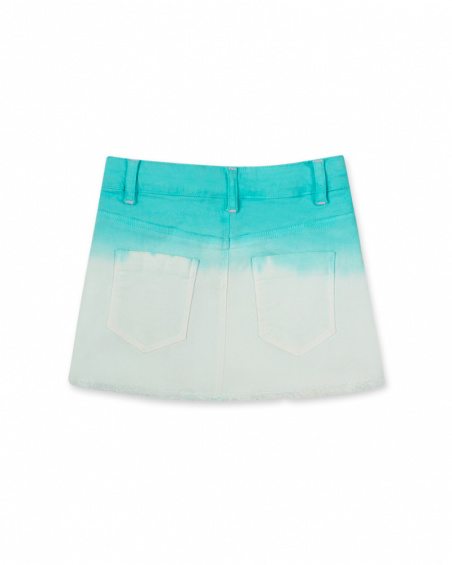 Blue tie-dye denim skirt for girl Malibu Blue tie-dye denim skirt for girl Malibu