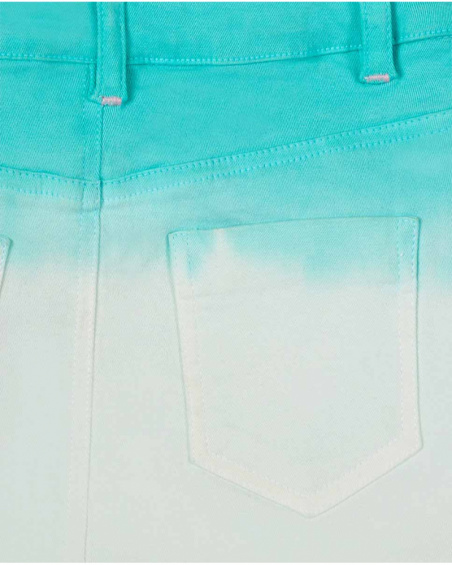 Blue tie-dye denim skirt for girl Malibu