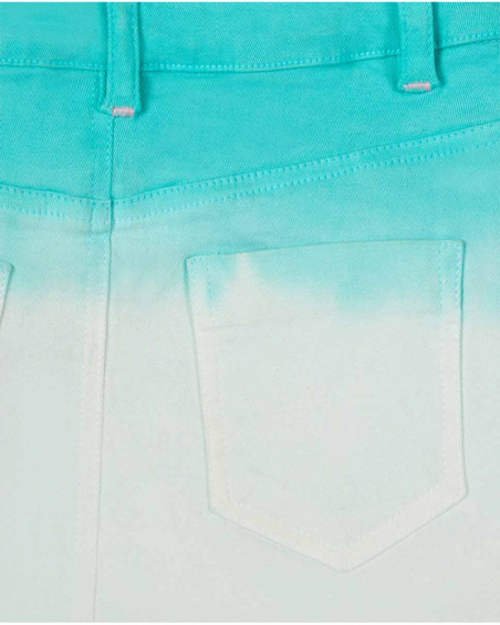Blue tie-dye denim skirt for girl Malibu Blue tie-dye denim skirt for girl Malibu