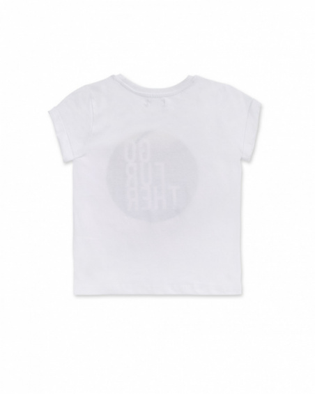 White knit T-shirt for boy Your game