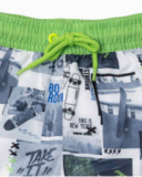 White printed bermuda shorts for boy Urban Activist