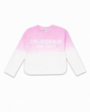 Long pink knit t-shirt for girl Paradiso beach
