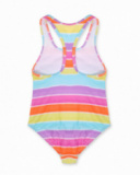 Striped swimsuit girl Paradiso beach