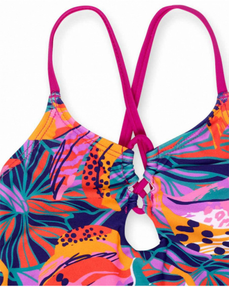 Full Bloom girl's printed swimsuit