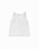 White knit tank top for girl Tiny Critters