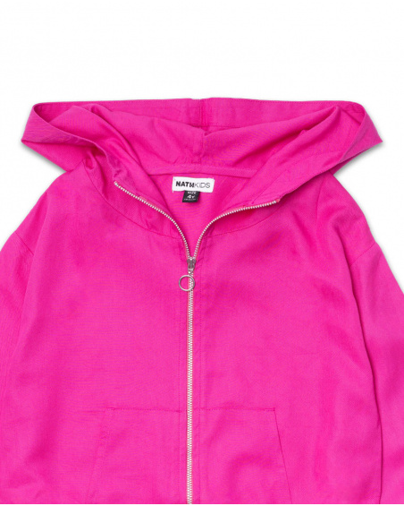 Girl's purple Full Bloom flat jacket