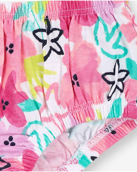 Printed knit dress for girl Time to plant