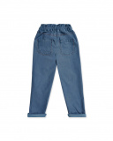 Long blue knitted trousers for girl Holidays