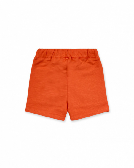 Park Life orange fleece bermuda shorts for boy
