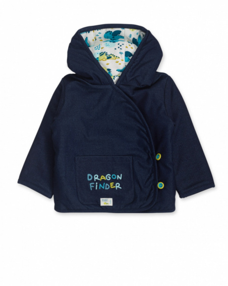 Dragon Finder boy's fake denim knit jacket