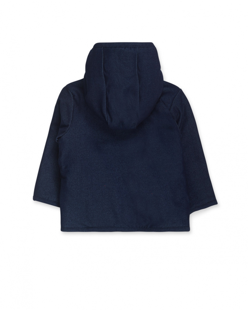 Fake denim jacket top