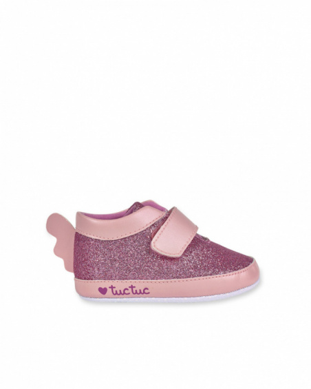 Pink leatherette for girl shoes Dragon Finder