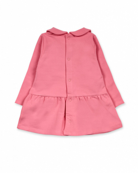 Pink plush dress for girl Happy Cookies