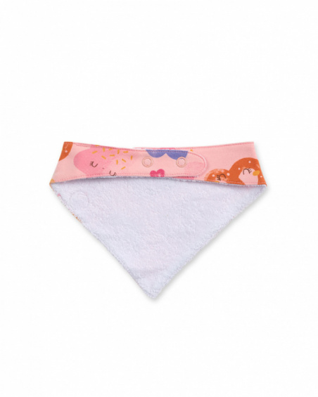 Pink knit bandana print for girl Happy Cookies