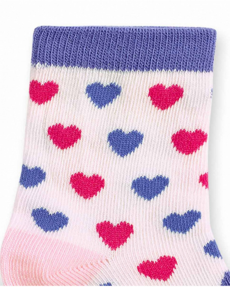 Set of 3 colored socks for girl Happy Cookies