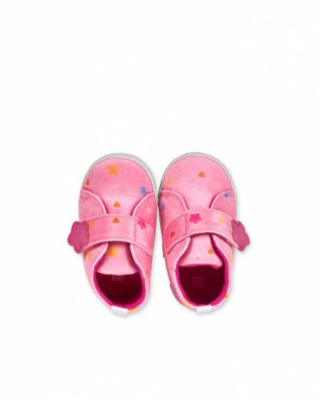 Pink flat shoes for girl Happy Cookies