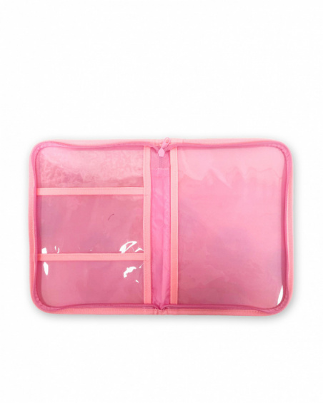 Pink print document holder for girl Happy Cookies