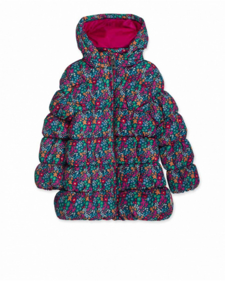 Pink padded parka for girl Treking Time