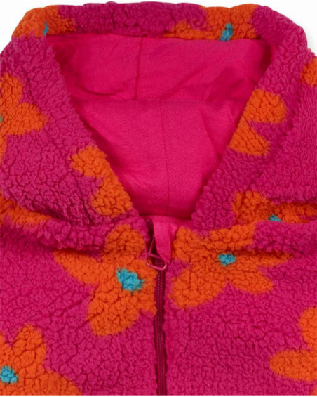 Pink fur jacket for girl Trecking Time