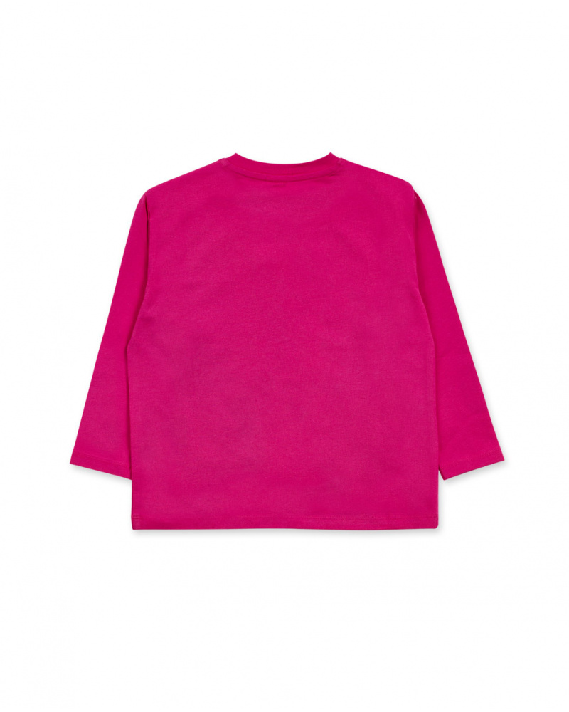 Pink knit T shirt for girl Trecking Time tuc tuc