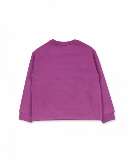Lilac plush sweatshirt for girl Robot Maker