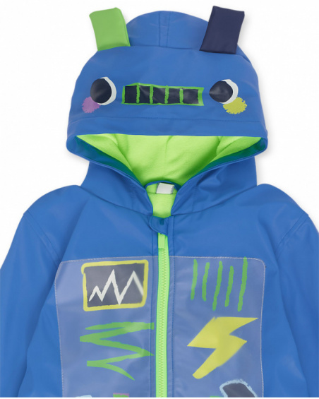 Boy's blue trench coat Robot Maker