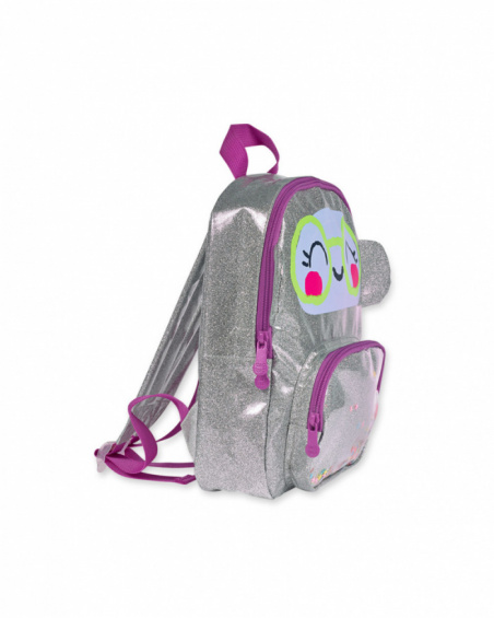 Silver backpack for girls Robot Maker