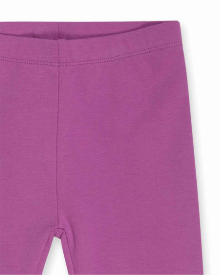 Lilac knit leggings for girl Robot Maker