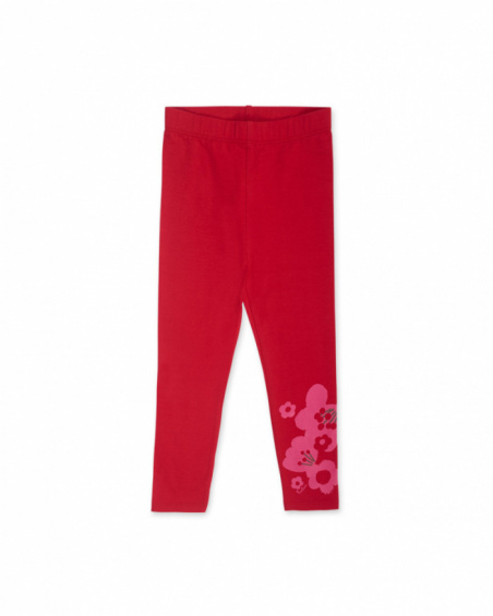 for girl red knit leggings Cattitude