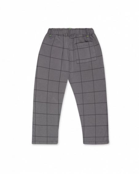 Gray plush trousers for boy Cattitude