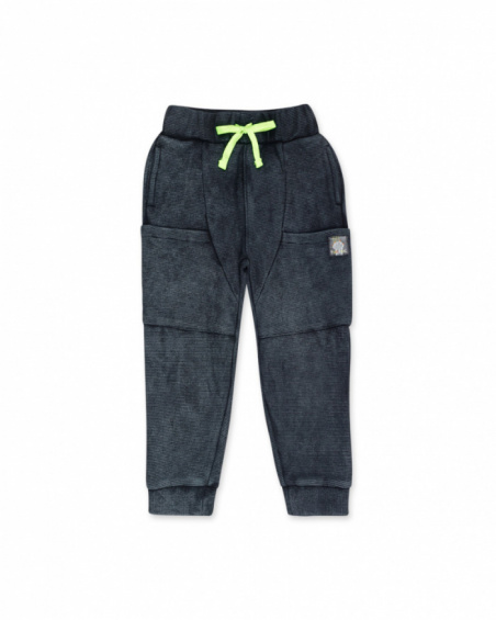 Gray knit trousers for boy Cattitude