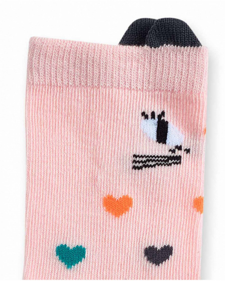 Set of 2 patterned socks for girl Cattitude