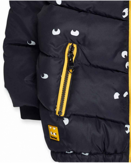 Big Hugs boy's black padded parka