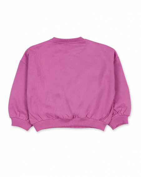 Pink plush sweatshirt for girl Big Hugs
