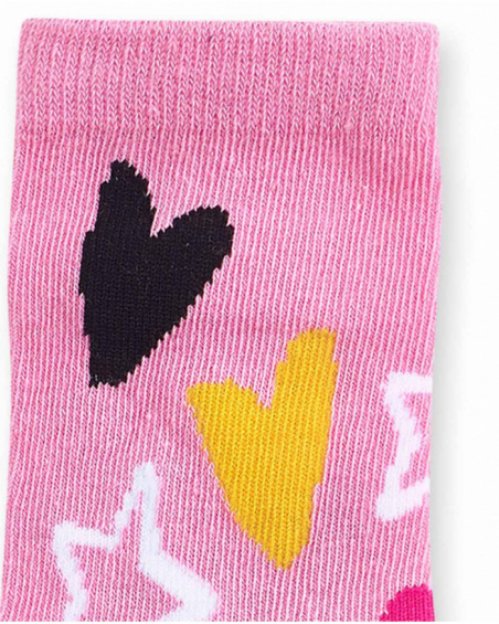 Set of 2 pink socks for girl Big Hugs
