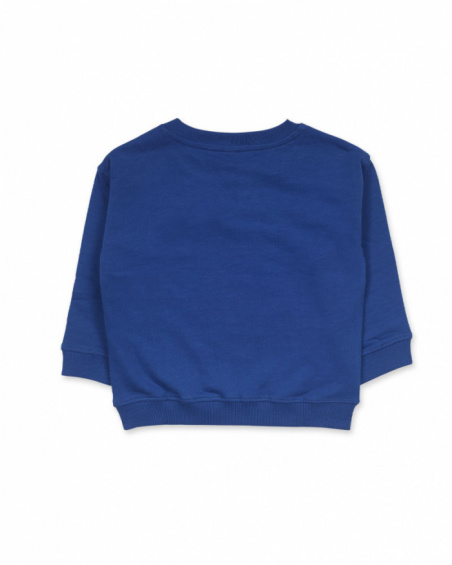 Blue fleece sweatshirt for boy Road to Adventure