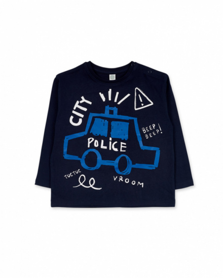 Road to Adventure blue knit t-shirt for boy