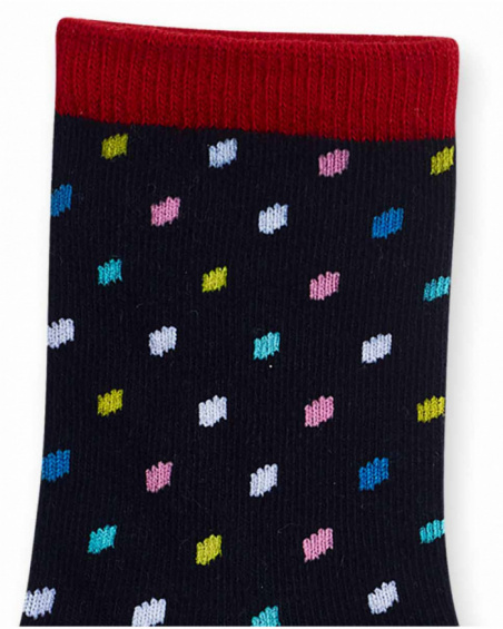 Set of 2 blue and pink socks for girls Road to Adventure